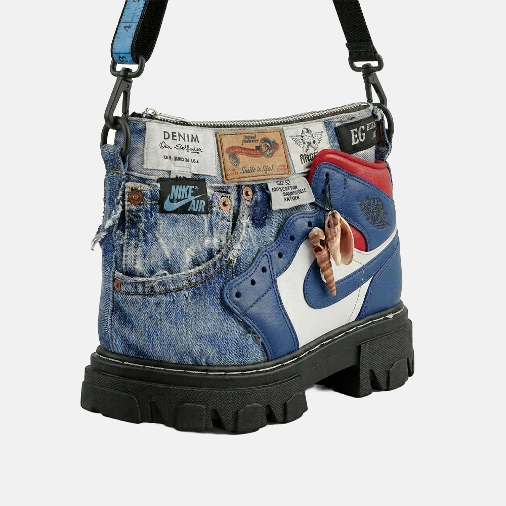 Super Flea Market+XTREET GUIDANCE +XTREET GUIDANCE upcycled sneaker bag +Brand donation+4